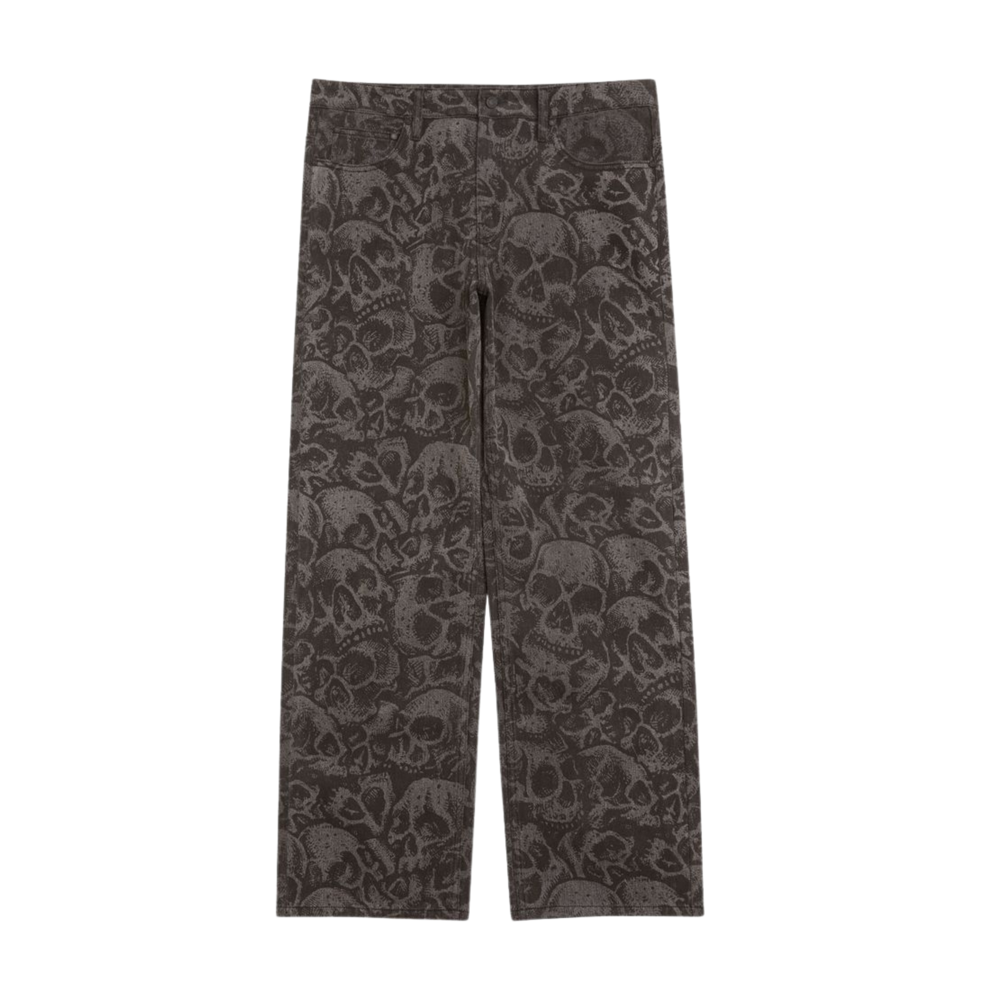 Babylon Skulls Denim Pant - Skull Print Black
