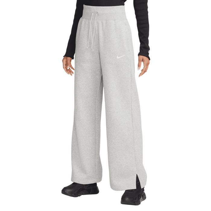 Women's Nike Sportswear Phoenix Fleece Wide-Leg Sweatpants - DK Heather Grey/Sail