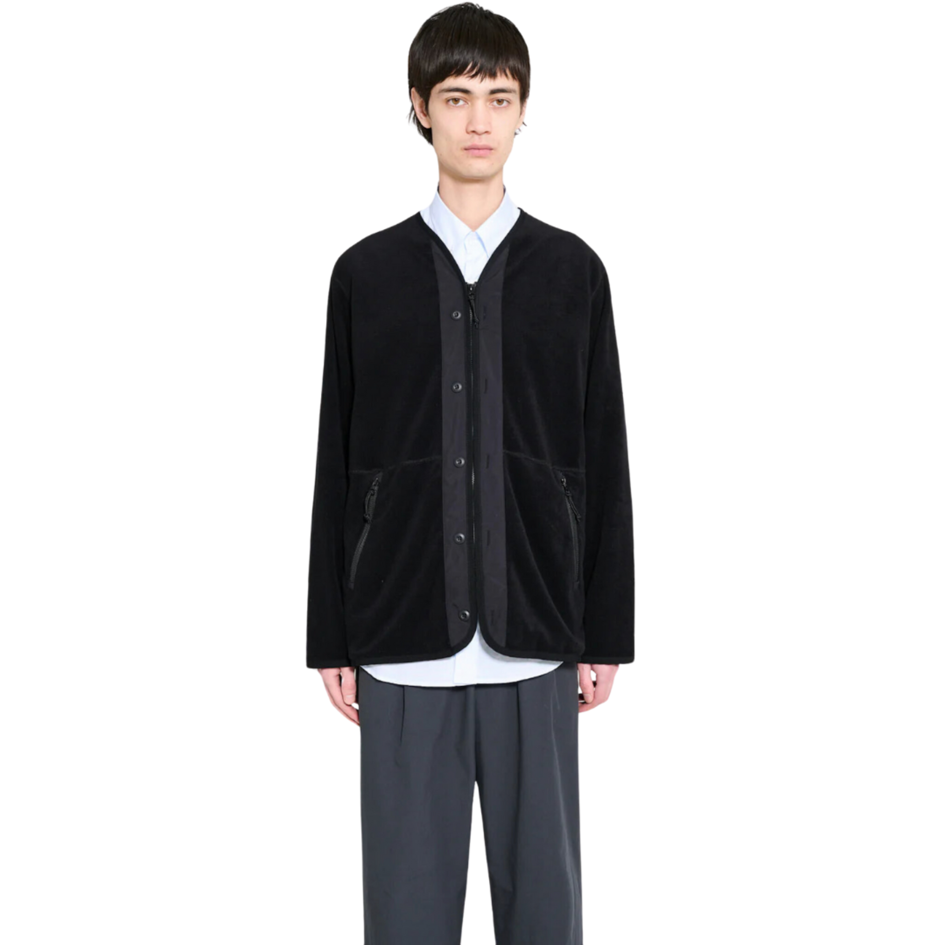 COMME des GARÇONS Homme Terrycloth Cardigan - Black