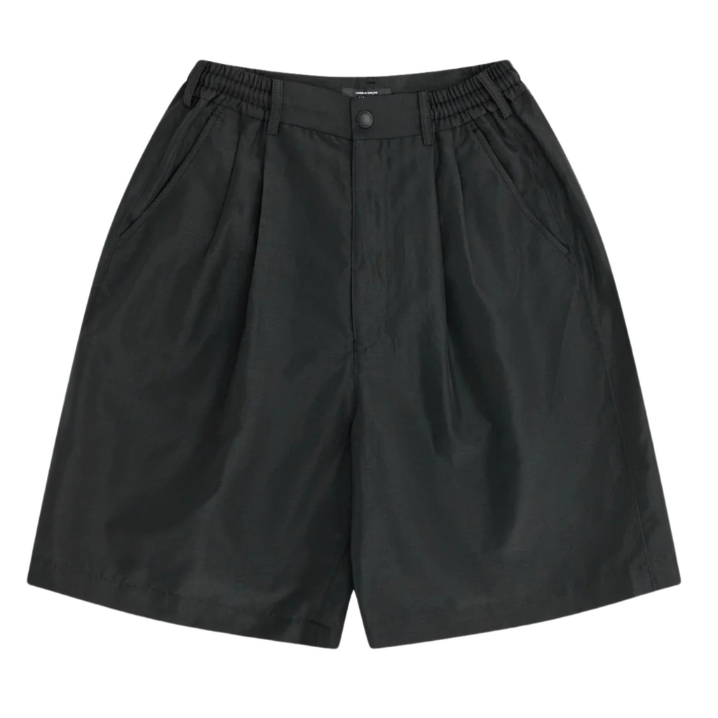 COMME des GARÇONS HOMME Polyester Linen Shorts - Black – ficegallery COMME des GARÇONS HOMME Polyester Linen Shorts - Black – ficegallery