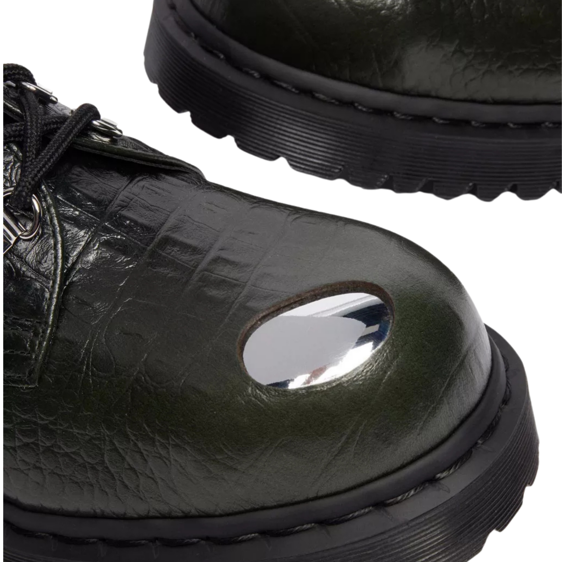 Dr. Martens 1461 Bex Steel Toe Analine Croc Emboss - Forest Green