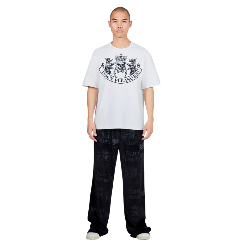 Pleasures x Juicy Couture Men's Crest Velour Track Pants - Black