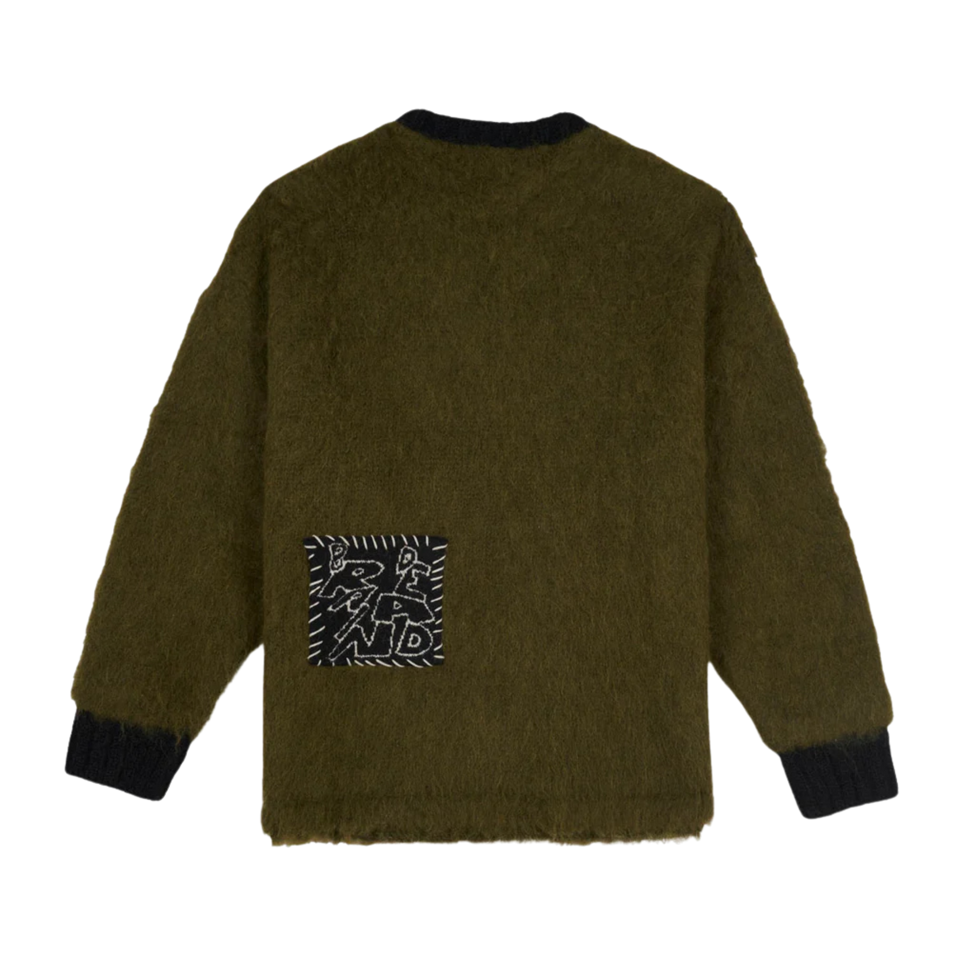 Brain Dead Future Vision Boxy Knit Sweater - Olive