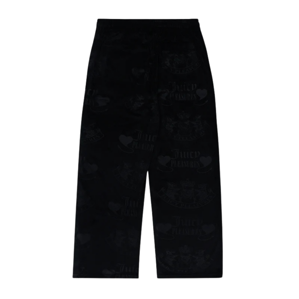 Pleasures x Juicy Couture Men's Crest Velour Track Pants - Black