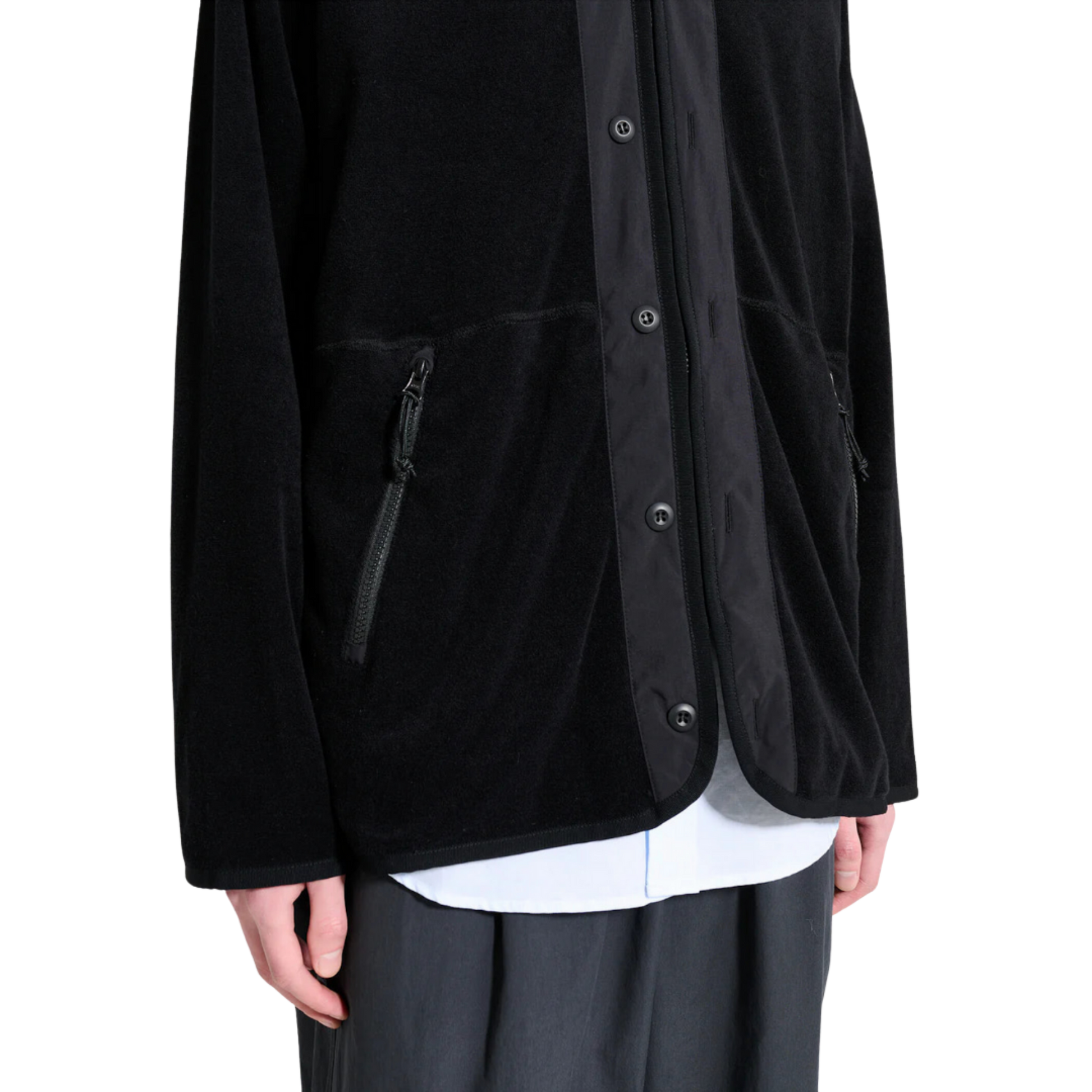 COMME des GARÇONS Homme Terrycloth Cardigan - Black