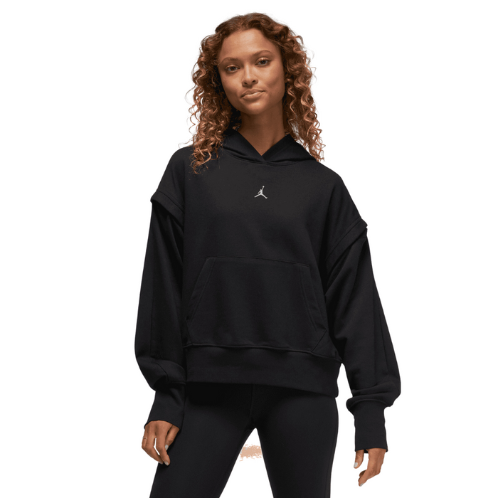 Women's Jordan Sport Fleece Convertible Hoodie - Black/Stealth