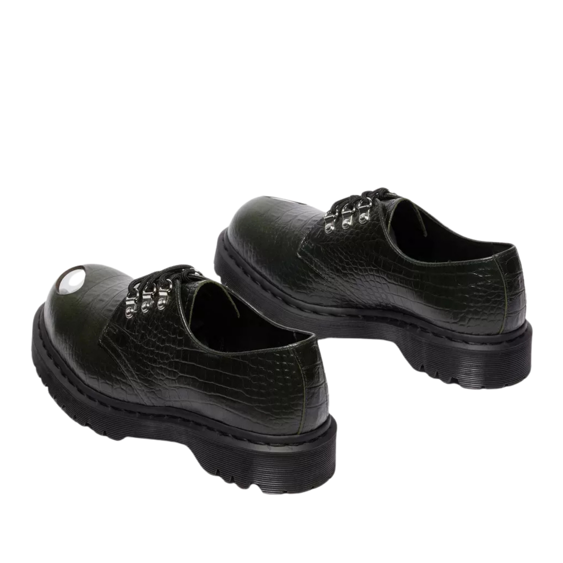 Dr. Martens 1461 Bex Steel Toe Analine Croc Emboss - Forest Green