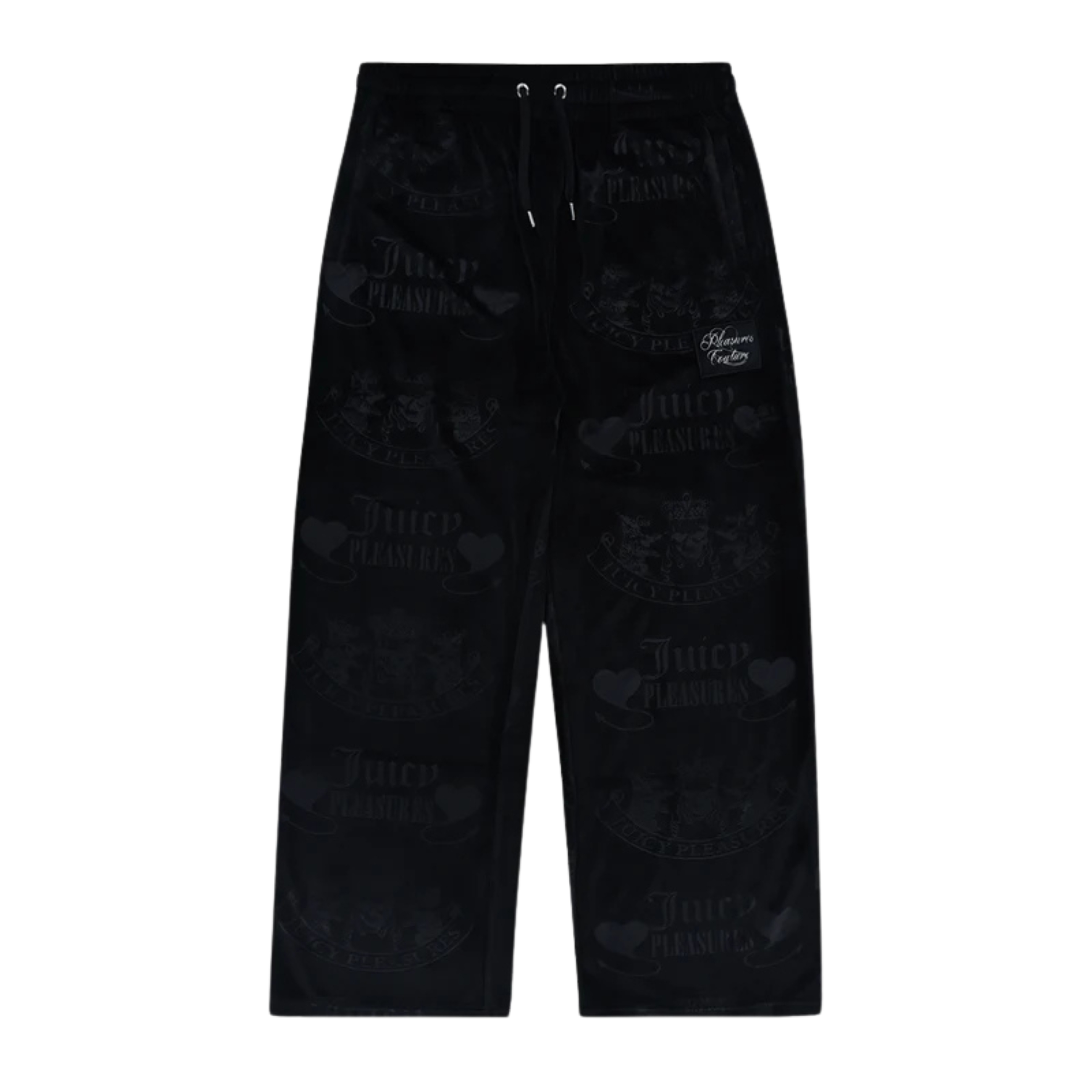 juicy Pleasures x Juicy Couture Men's Crest Velour Track Pants - Black