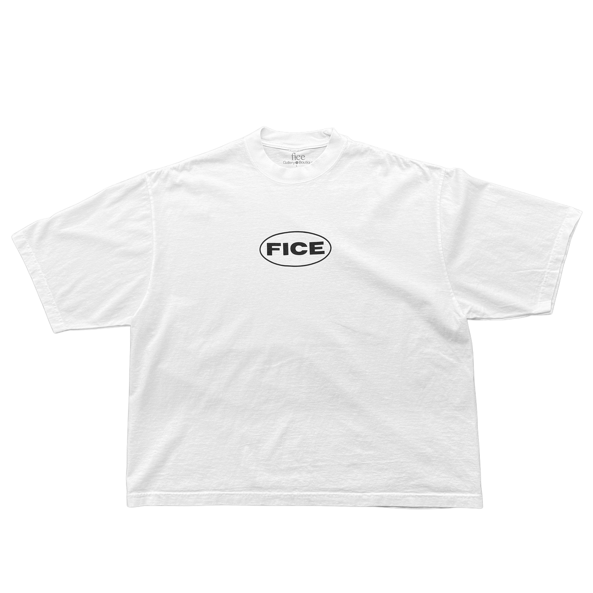 FICE Oversized Drop Shoulder Tee - White/Black