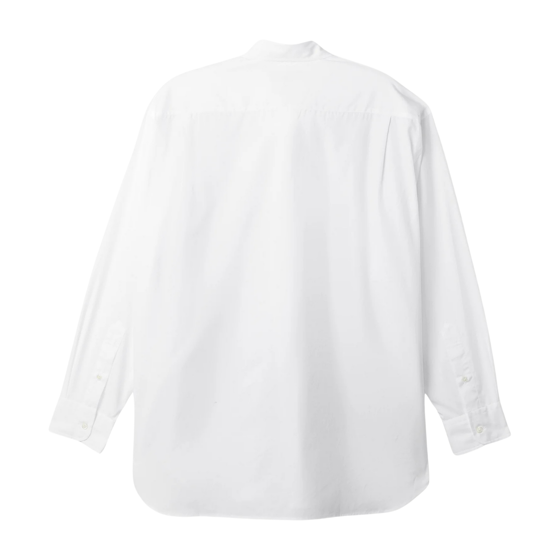 COMME des GARÇONS HOMME Mixed Material Collared Shirt - White/Black