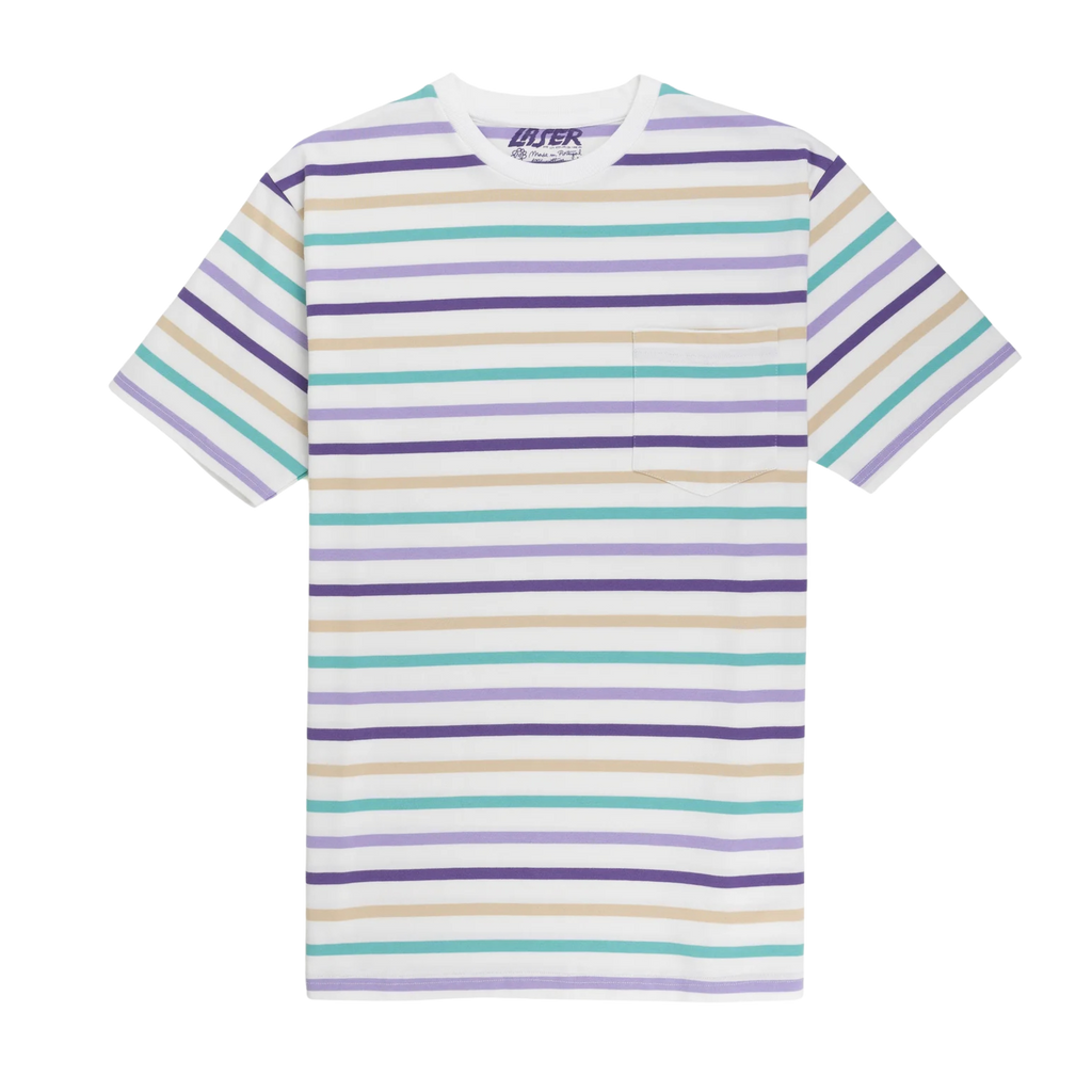 Laser x Rodagira Girona Pocket Tee - Stripes/White