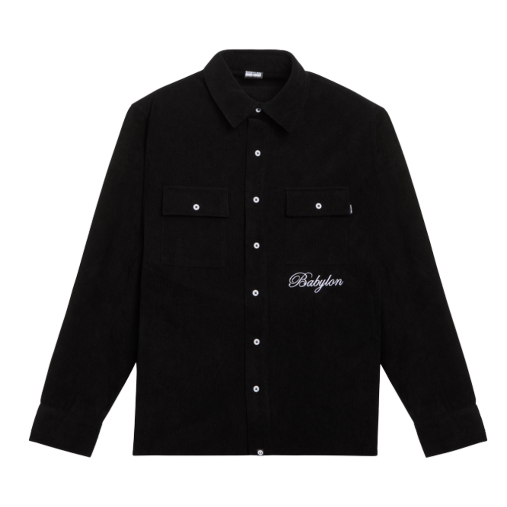 Babylon Corduroy Shirt - Jet Black