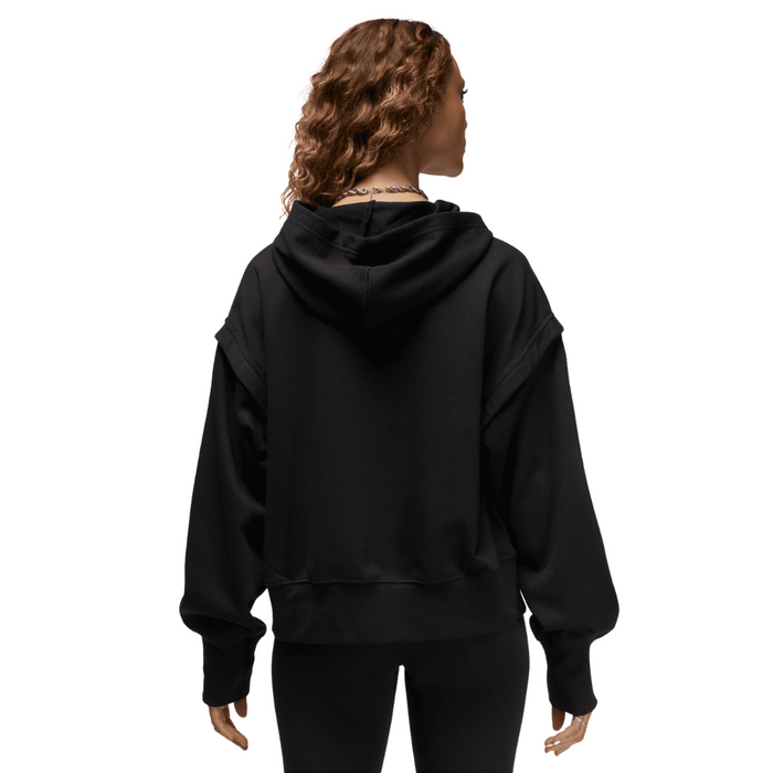 Women's Jordan Sport Fleece Convertible Hoodie - Black/Stealth