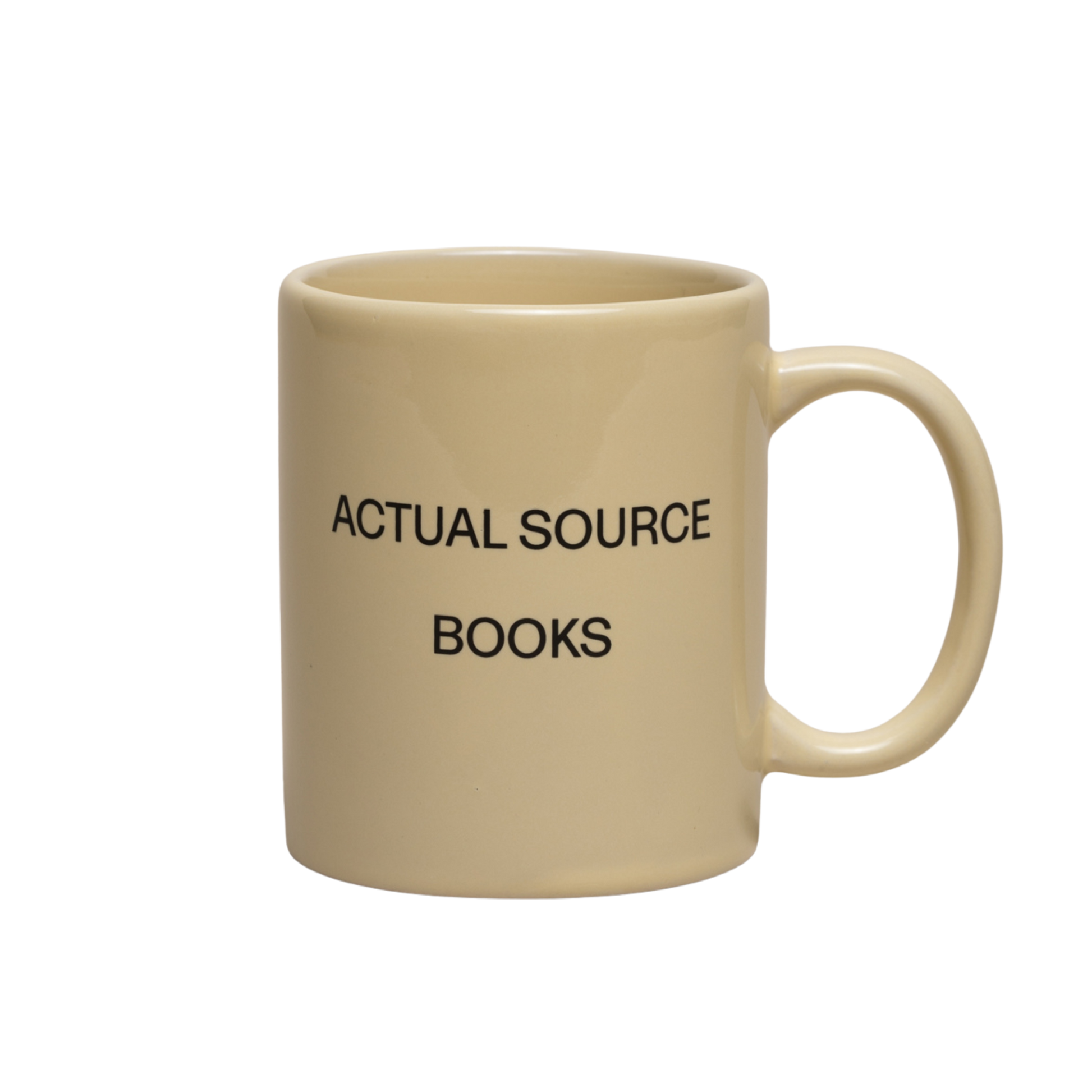 Actual Source Books Mug - Off White/Black