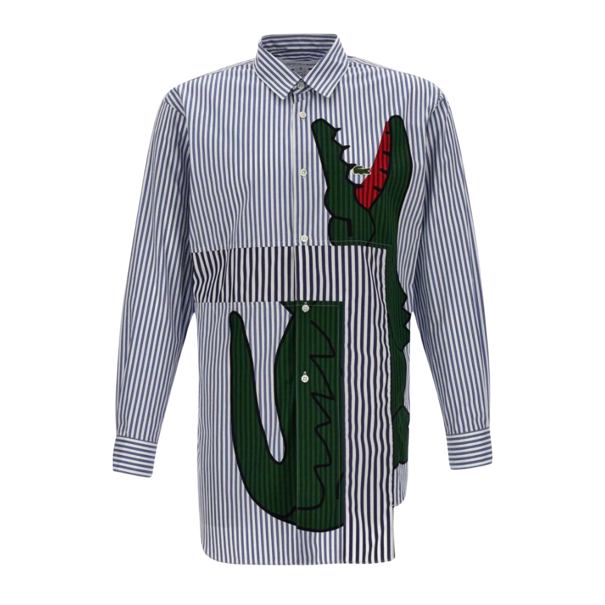 COMME des GARÇONS Shirt x Lacoste men's Striped Woven Shirt - Blue/White