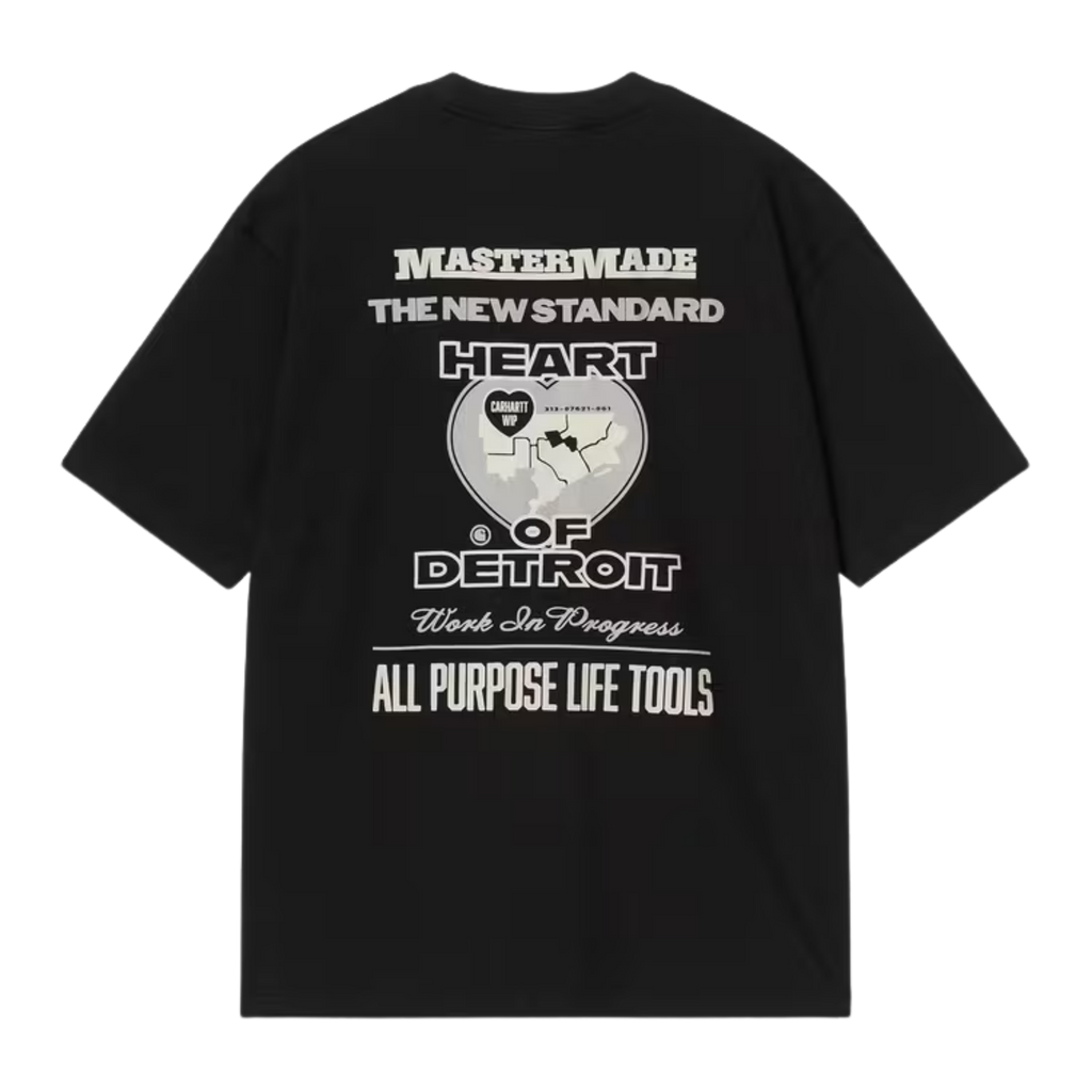 Carhartt WIP Arcan T-Shirt - Black/Heavy Stone Washed