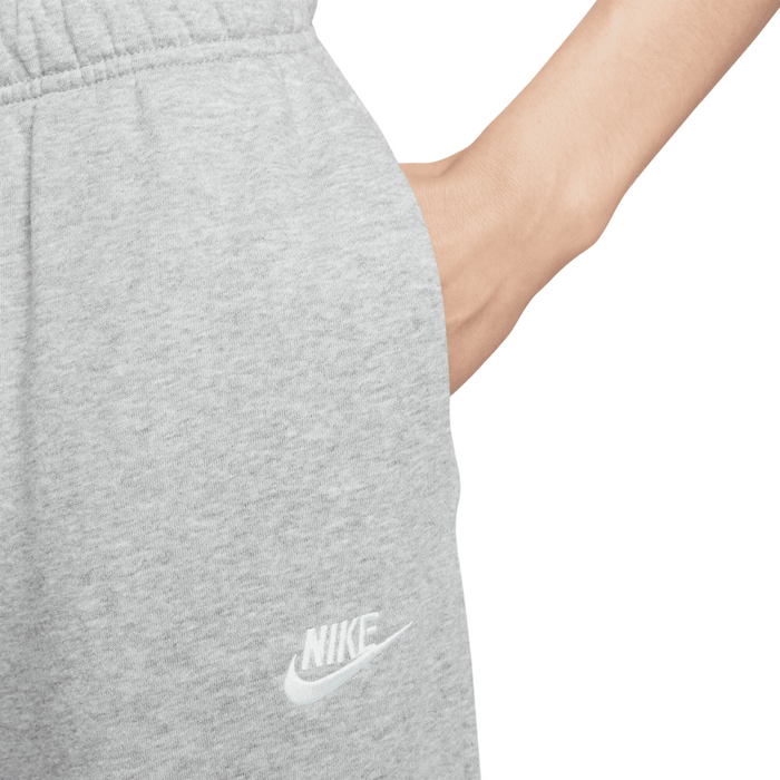 Women's Nike Sportswear Club Fleece Sweatpants - DK Heather Grey/White