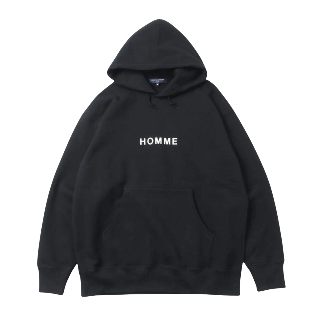 COMME des GARÇONS Homme Logo Hooded Sweatshirt - Black