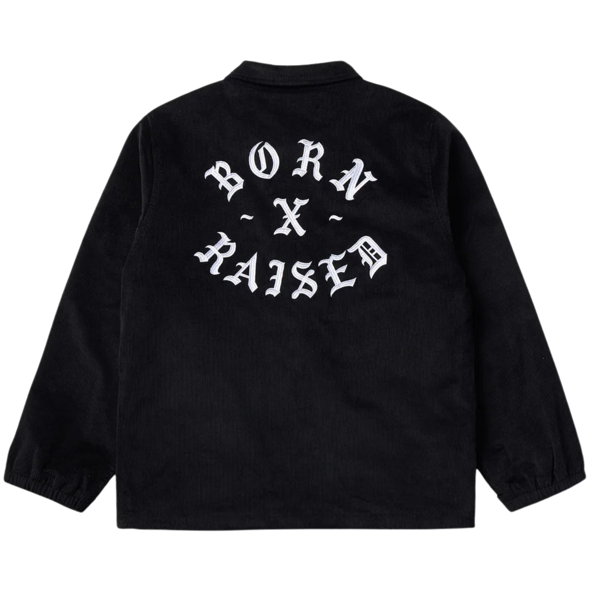 Born X Raised Zine Corduroy Coach Jacket - Black