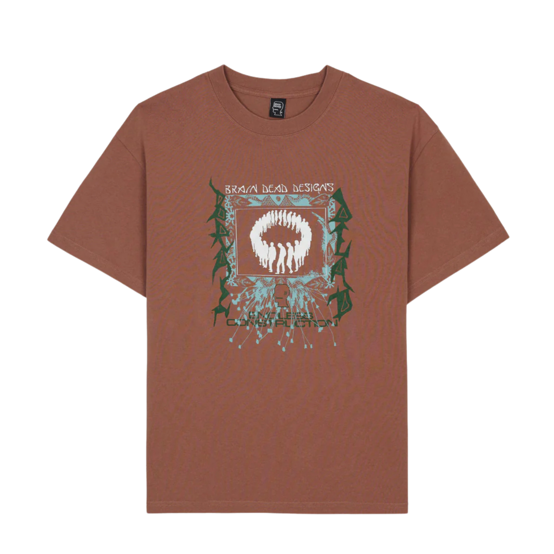 Brain Dead Endless Construction On T-Shirt - Nutmeg
