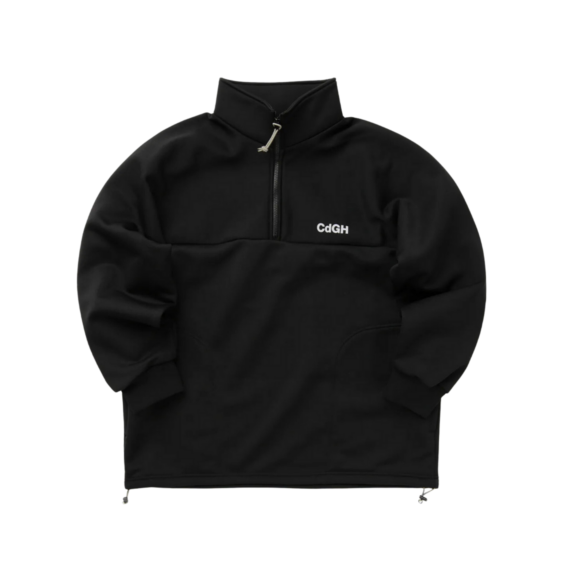 COMME des GARÇONS Homme Men's Half Zip Sweatshirt - Black COMME des GARÇONS Homme Men's Half Zip Sweatshirt - Black