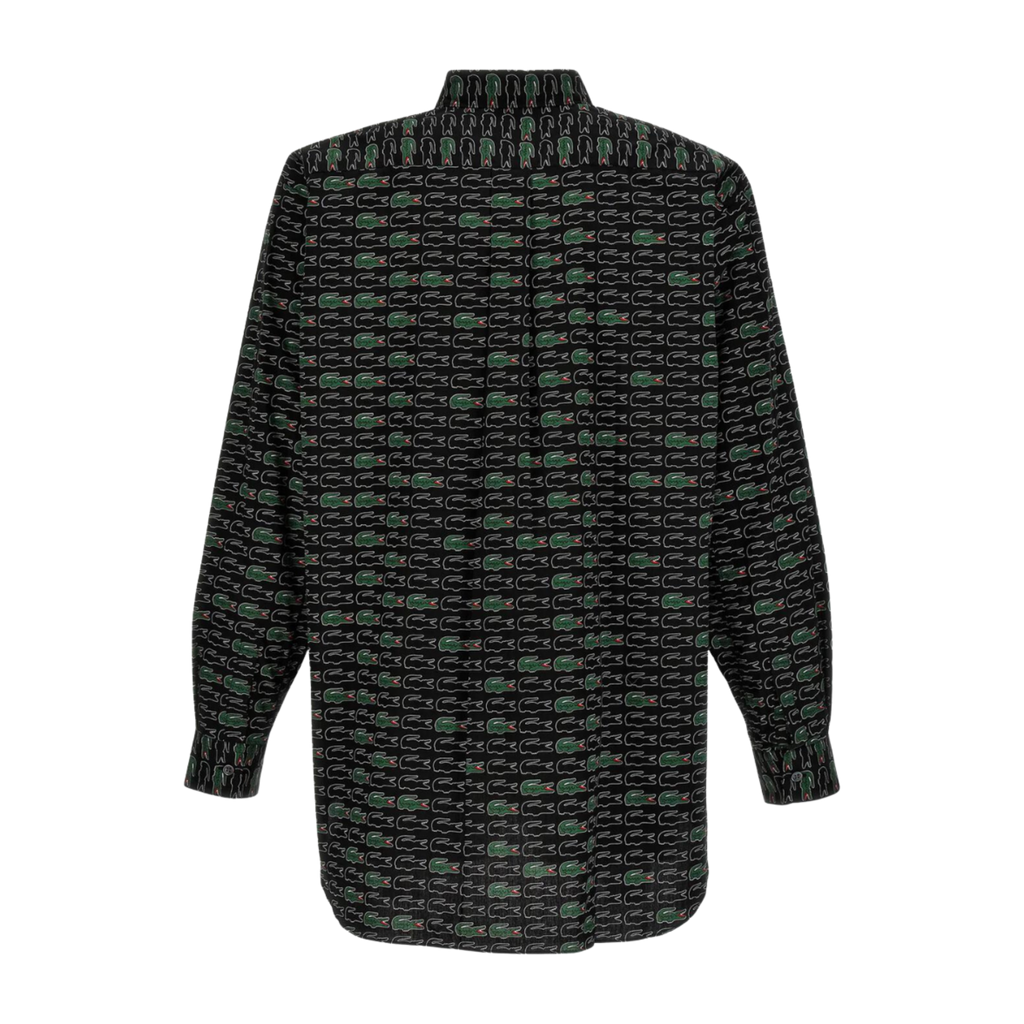 COMME des GARÇONS Shirt x Lacoste All Over Print Button Up Shirt - Black