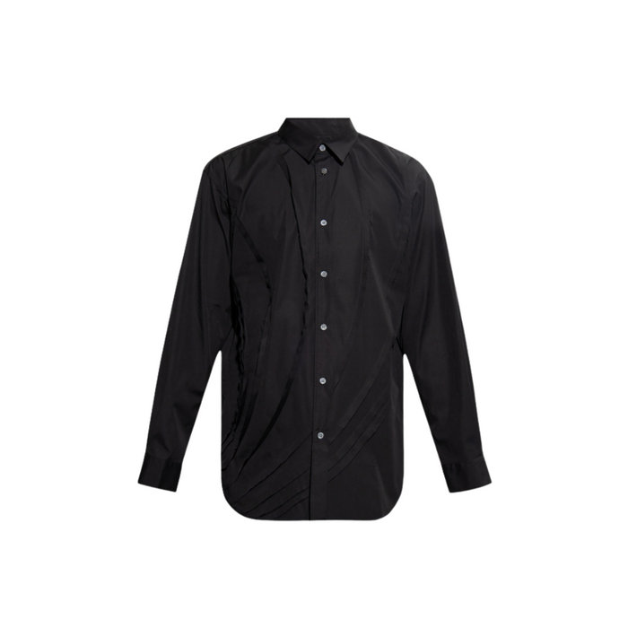 COMME des GARÇONS Shirt Men's Woven Distressed Shirt - Black