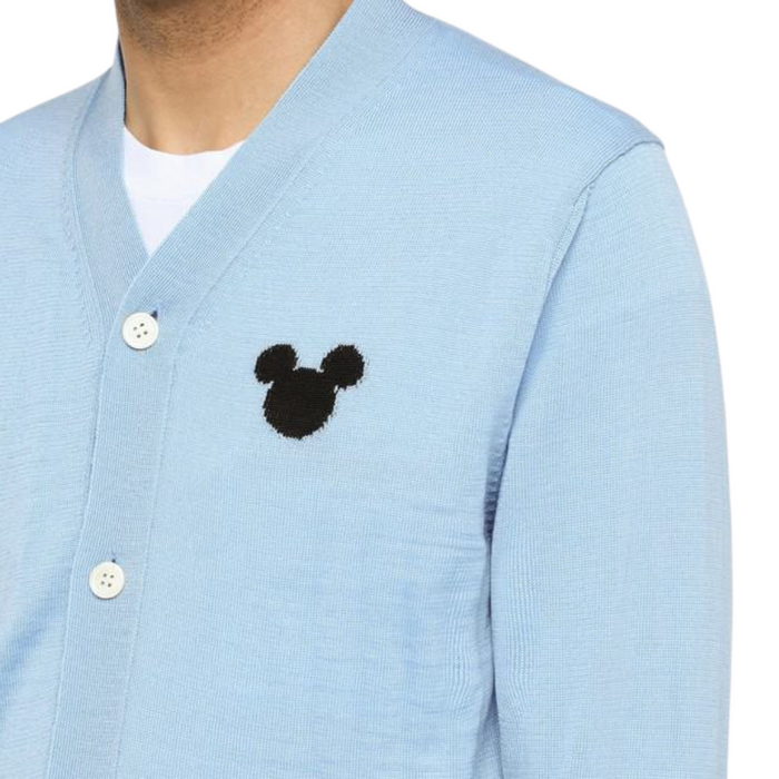COMME des GARCONS Shirt x BE@RBRICK Knitted Cardigan - Blue