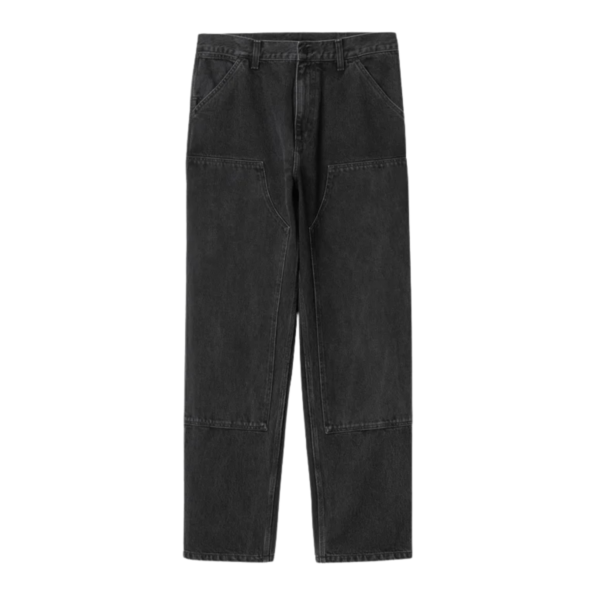 Carhartt WIP Double Knee Pant Denim - Black/Stone Washed