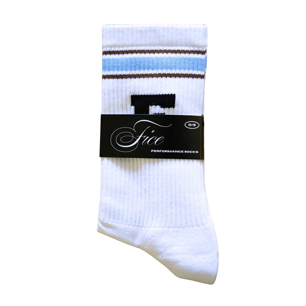 FICE University Cotton Performance Sock - Mammoth Blue/Earth/Black/White