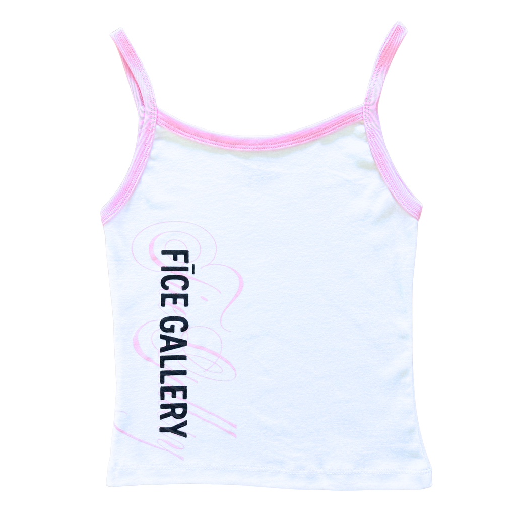 FICE "Big Baby" 2-Tone Spaghetti Tank - Pink/White