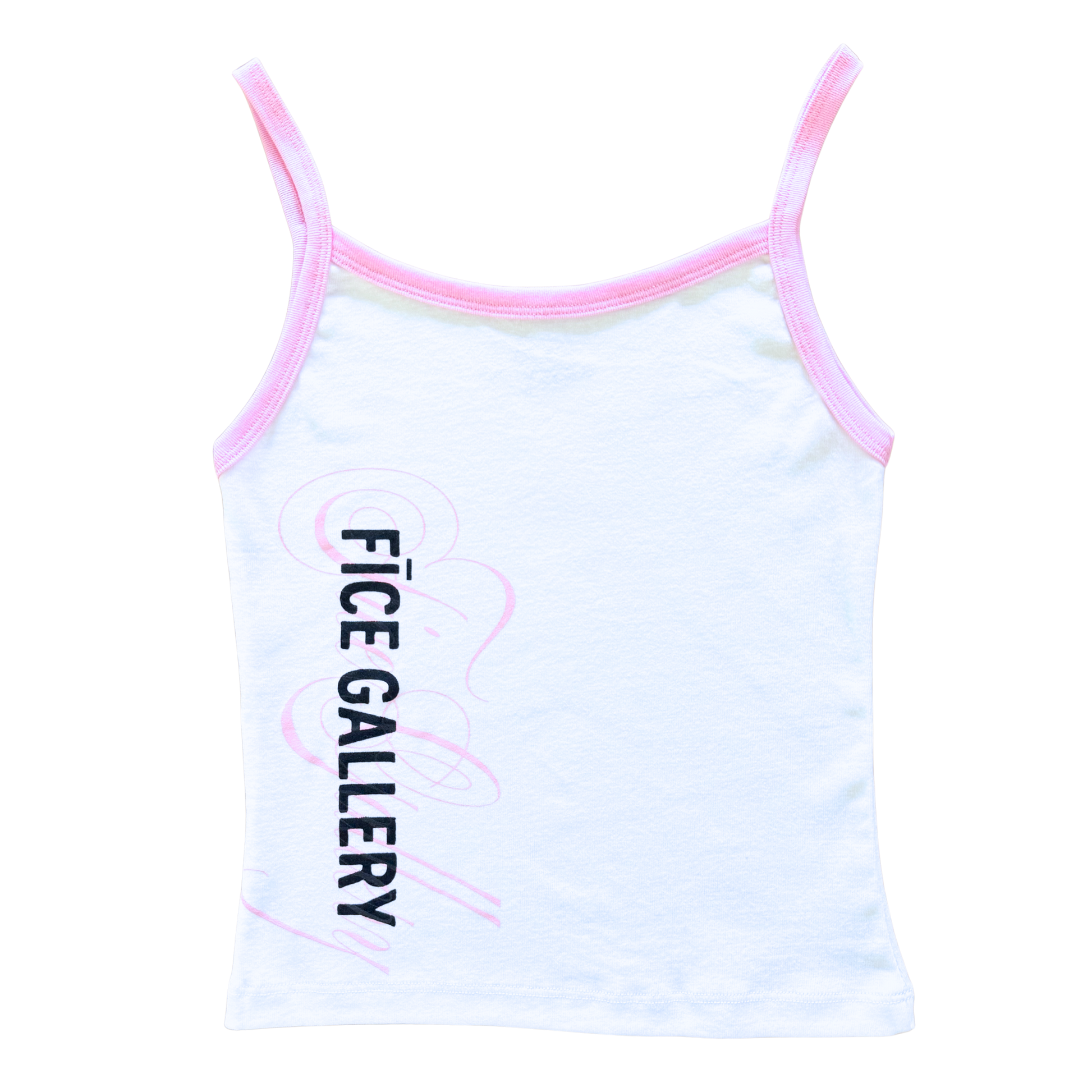 FICE "Big Baby" 2-Tone Spaghetti Tank - Pink/White