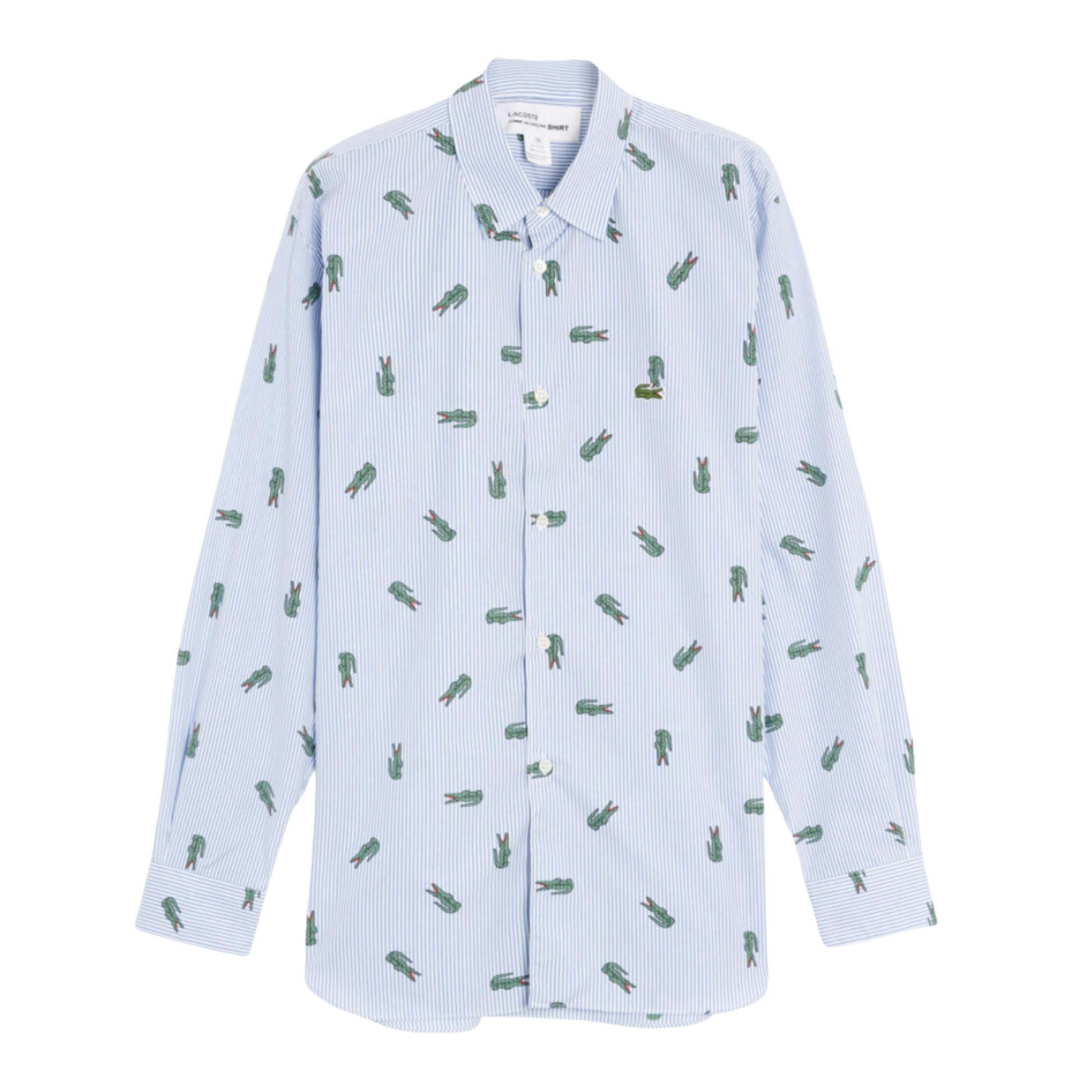 COMME des GARÇONS Shirt x Lacoste Button Up Woven Shirt - Blue/White