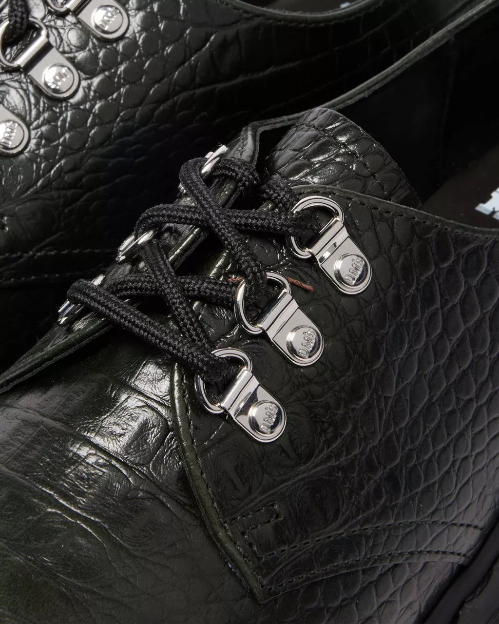 Dr. Martens 1461 Bex Steel Toe Analine Croc Emboss - Forest Green