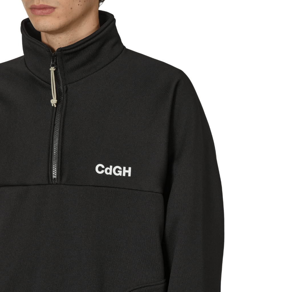 COMME des GARÇONS Homme Men's Half Zip Sweatshirt - Black