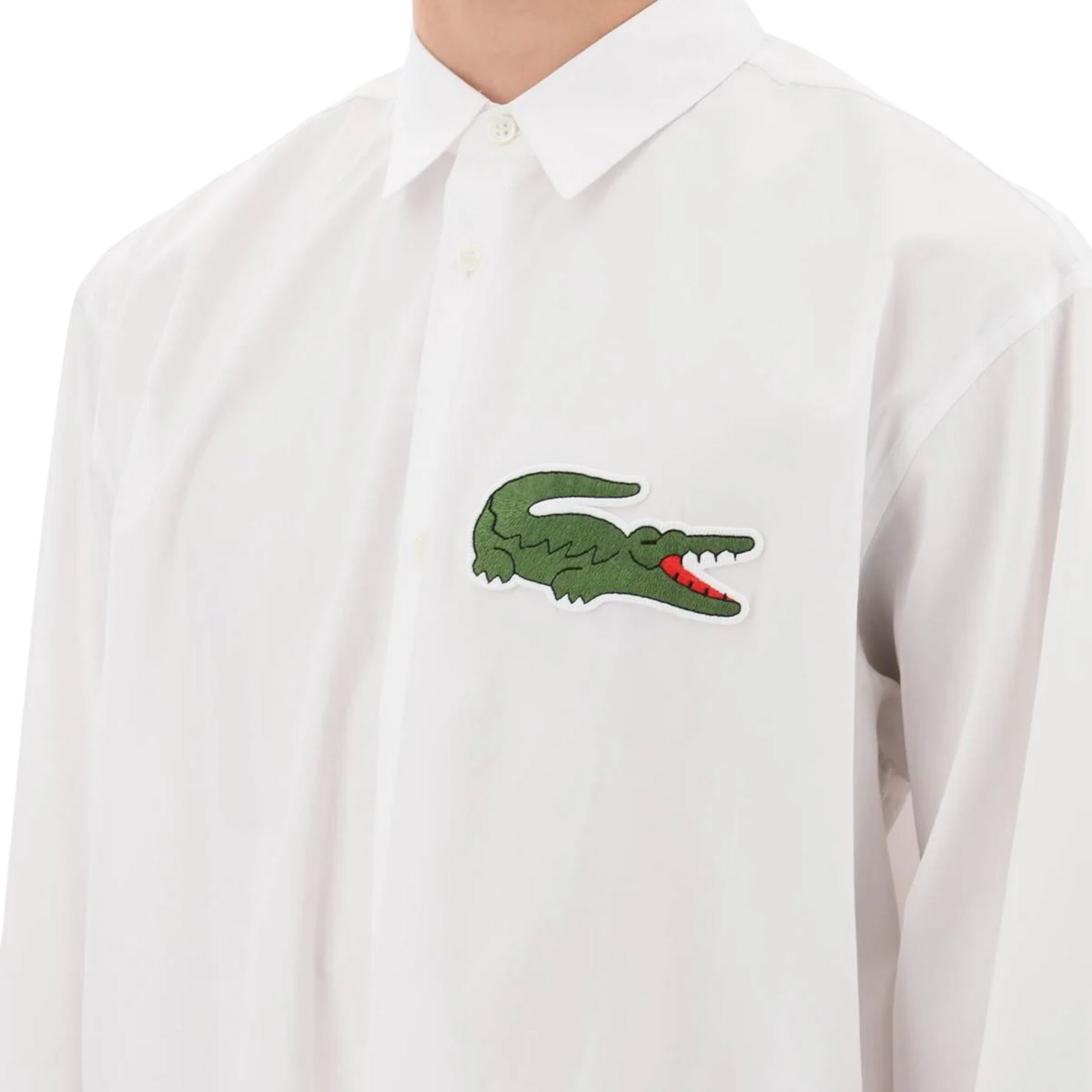 COMME des GARÇONS Shirt x Lacoste Oversized Button Up Shirt - White