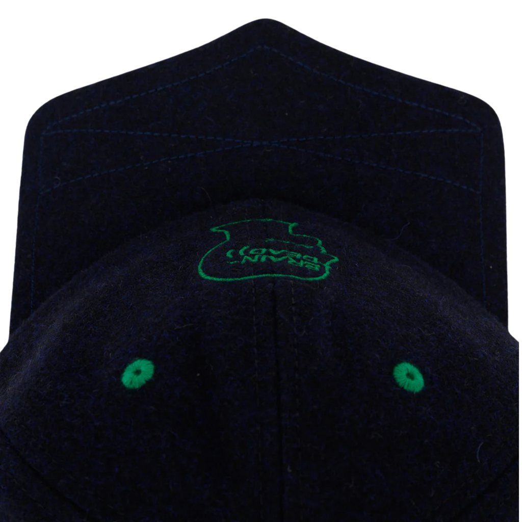 Brain Dead Batwing Logohead Flannel Hat - Navy