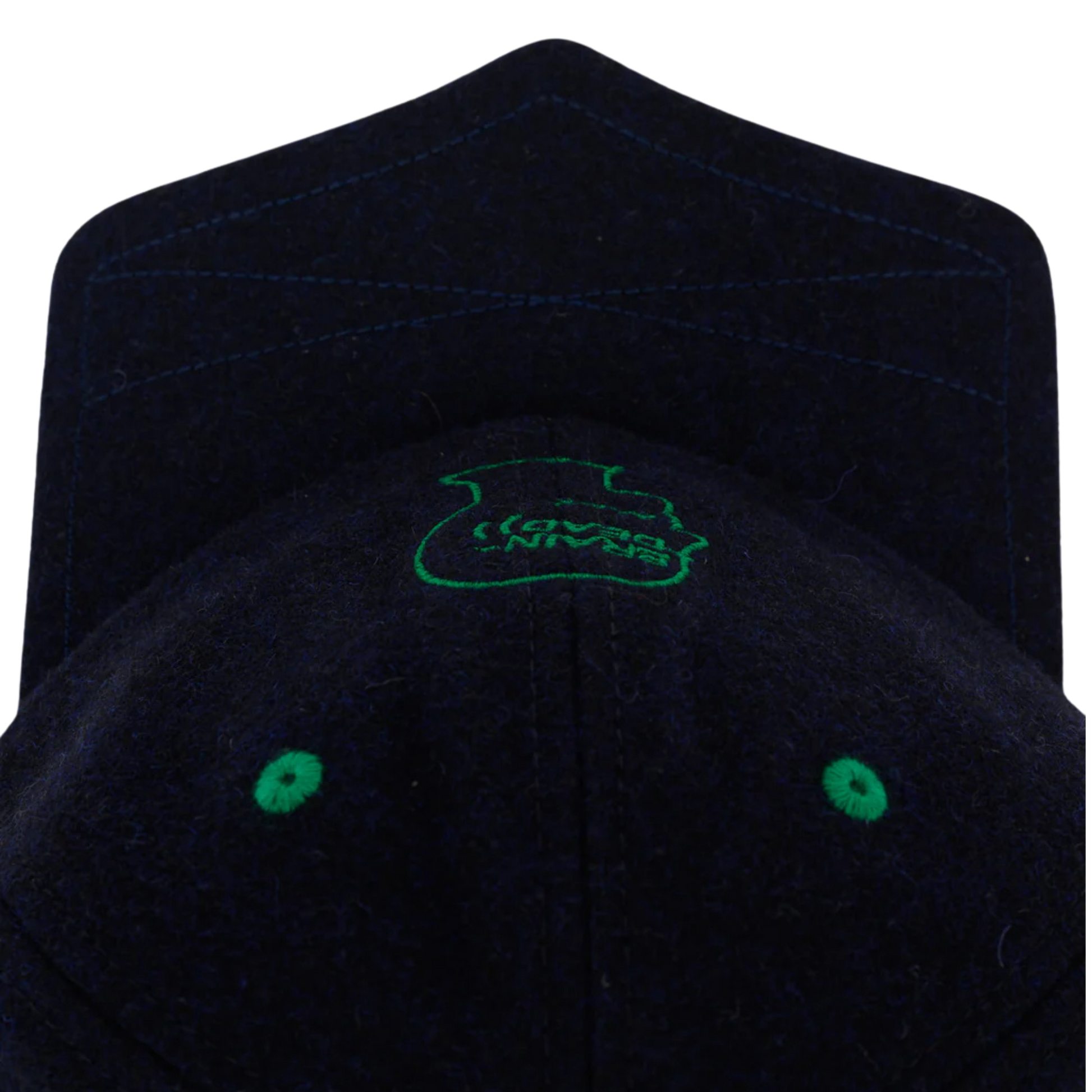 Brain Dead Batwing Logohead Flannel Hat - Navy