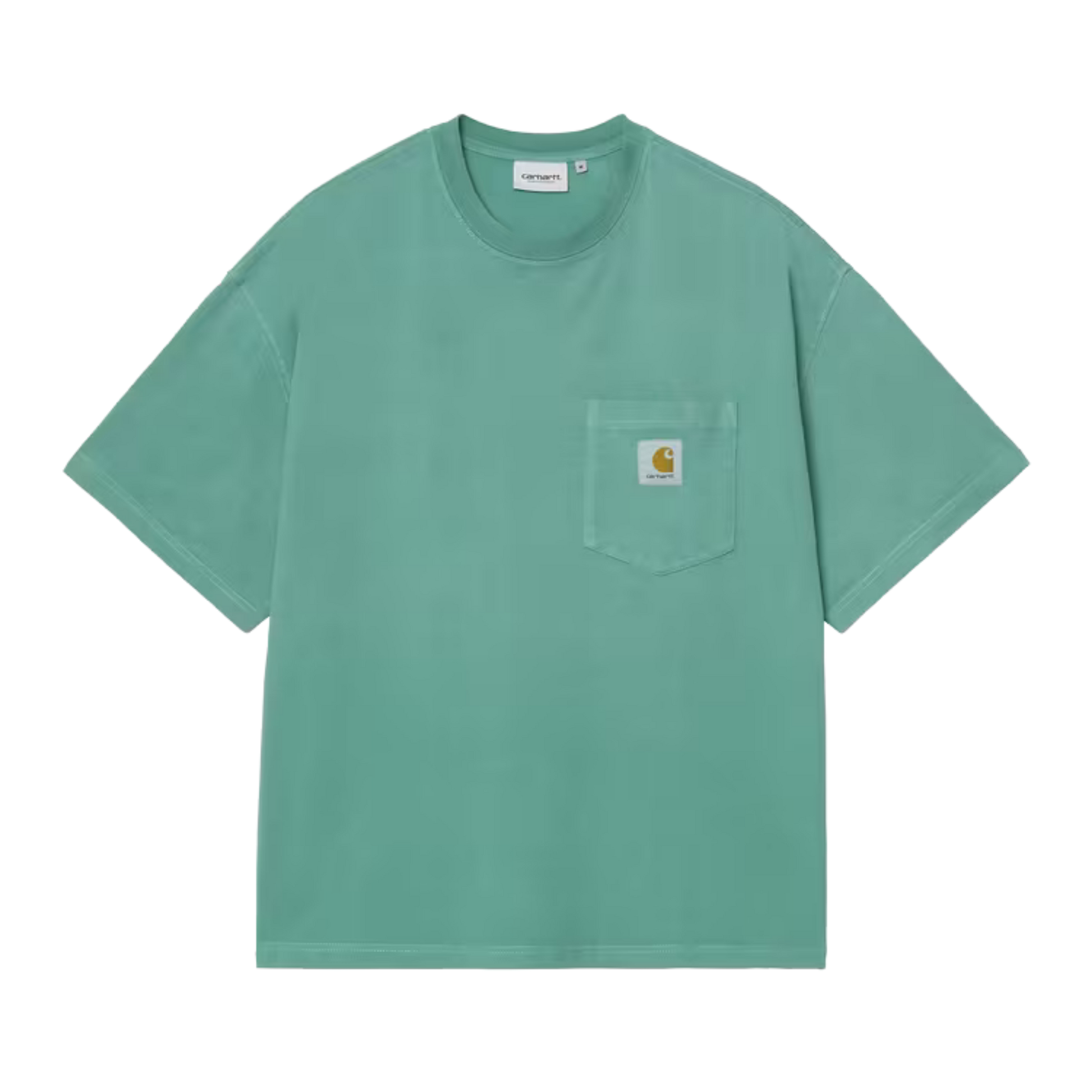 Carhartt WIP S/S Hudson Pocket T-Shirt - Saguaro/Chalk Washed