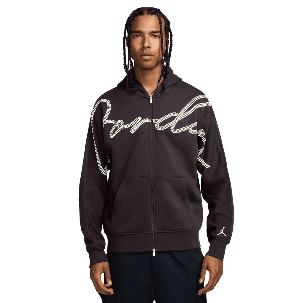 Men's Jordan MVP Full-Zip Fleece Hoodie - Off Noir/Sail