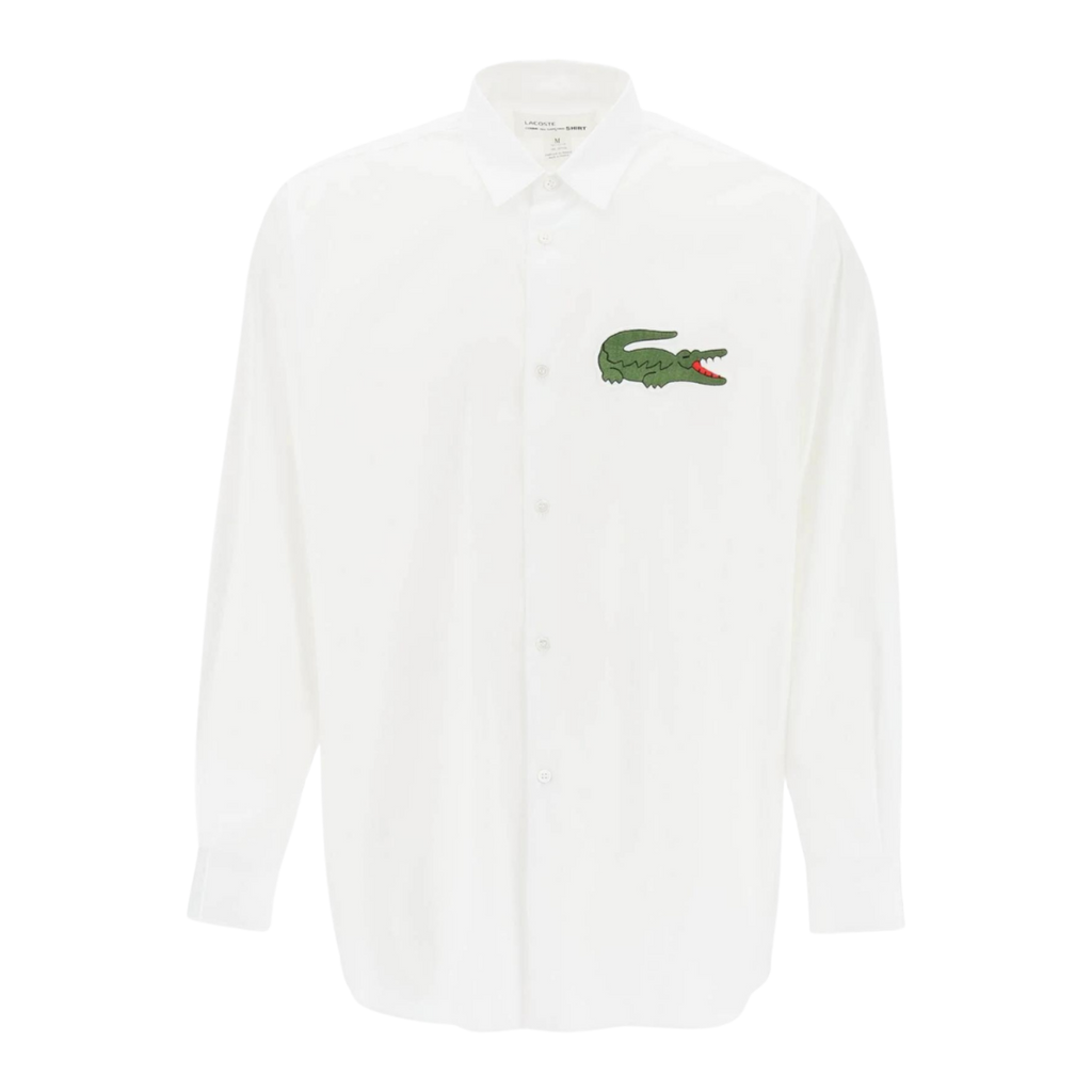 COMME des GARÇONS Shirt x Lacoste Oversized Button Up Shirt - White