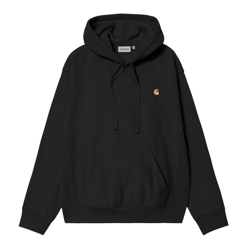 Carhartt WIP Hooded American Script Sweatshirt - Black