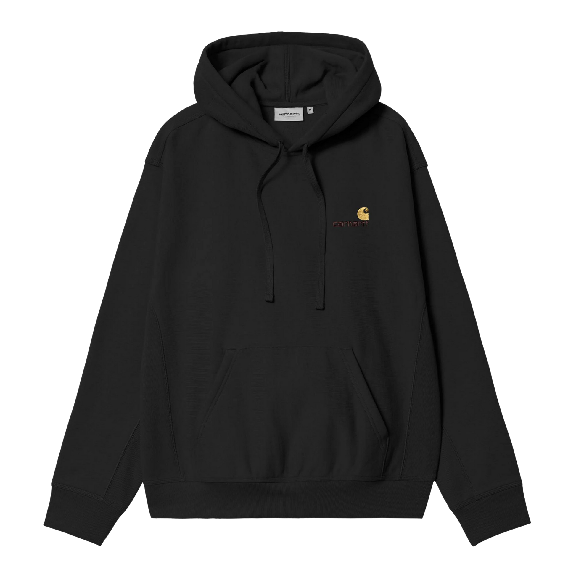 Carhartt WIP Hooded American Script Sweatshirt - Black
