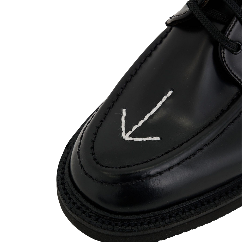 COMME des GARÇONS x Sanders Military Broad Arrow Apron Derby - Black/White