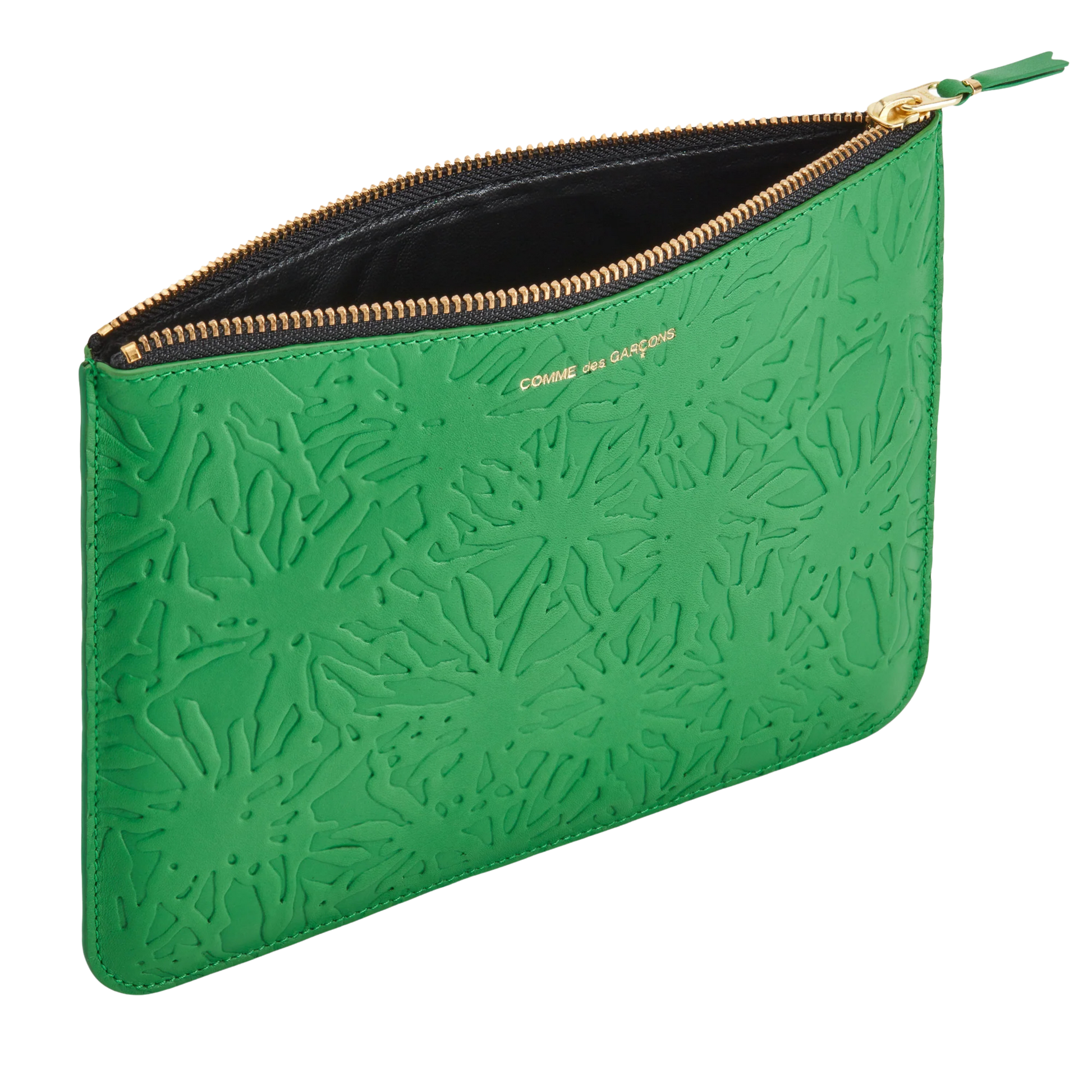 COMME des GARÇONS Embossed Forest Zip Pouch - Green