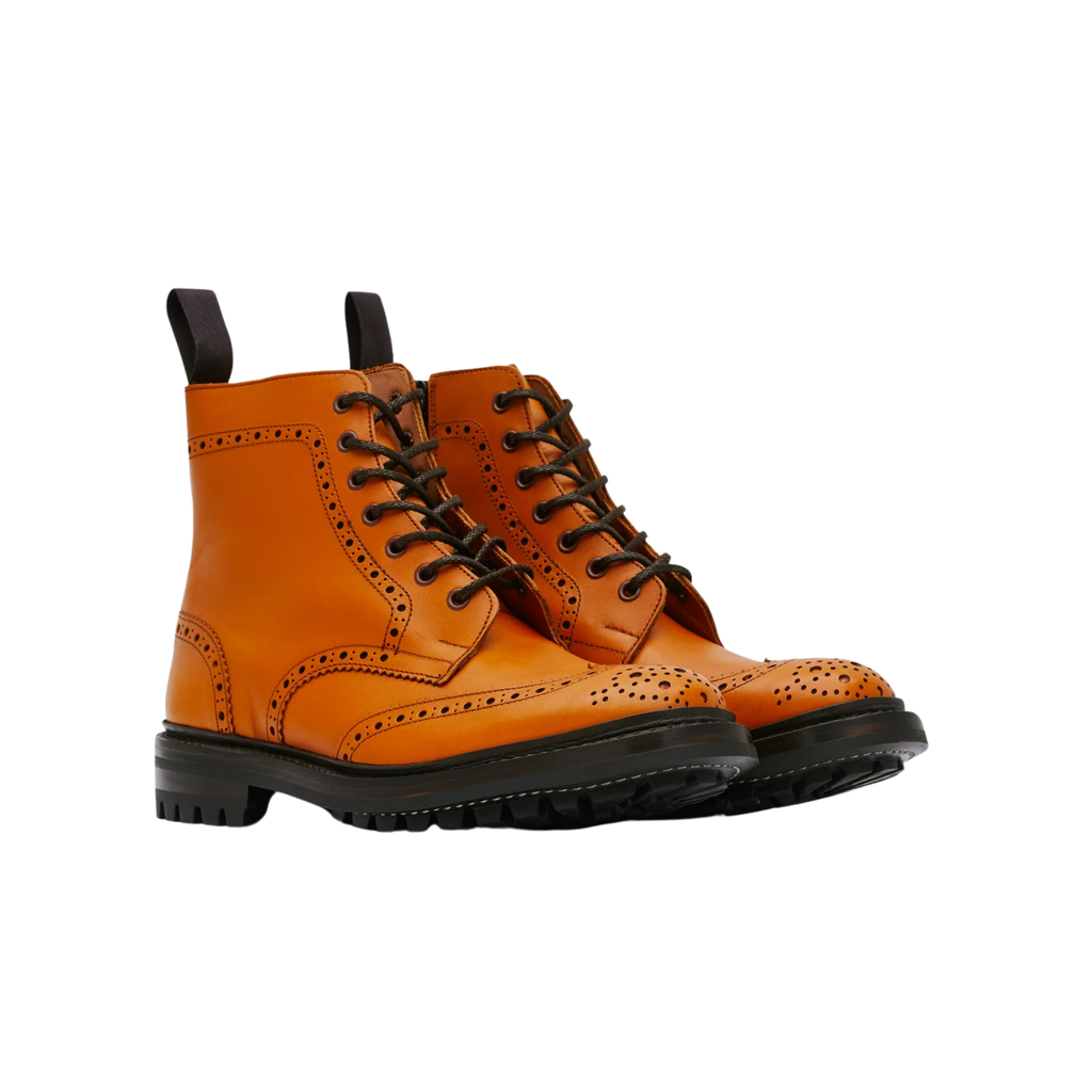 Men's COMME des GARÇONS HOMME x Tricker's Smooth Brogue Boot - Acorn