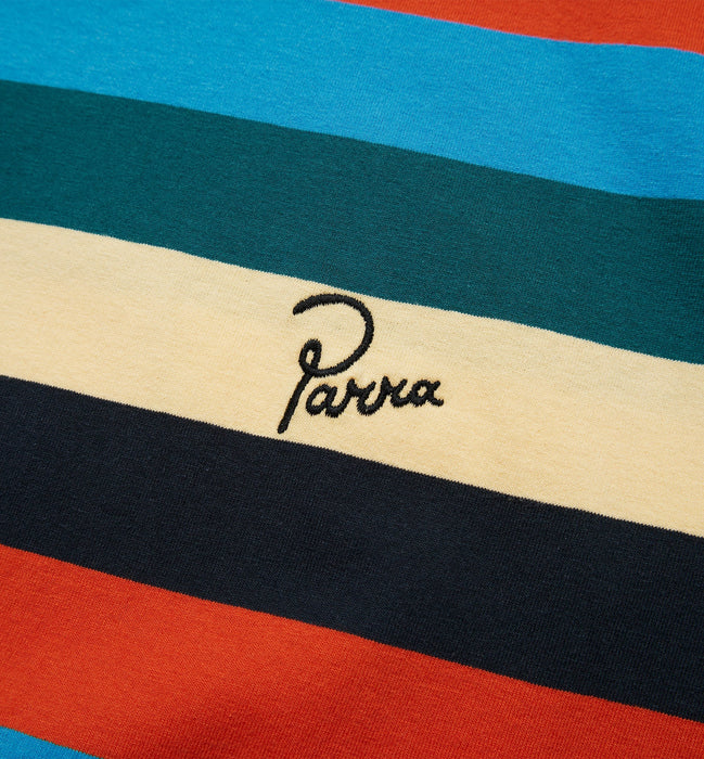 Parra Stacked Pets on Striped T-Shirt - Multi