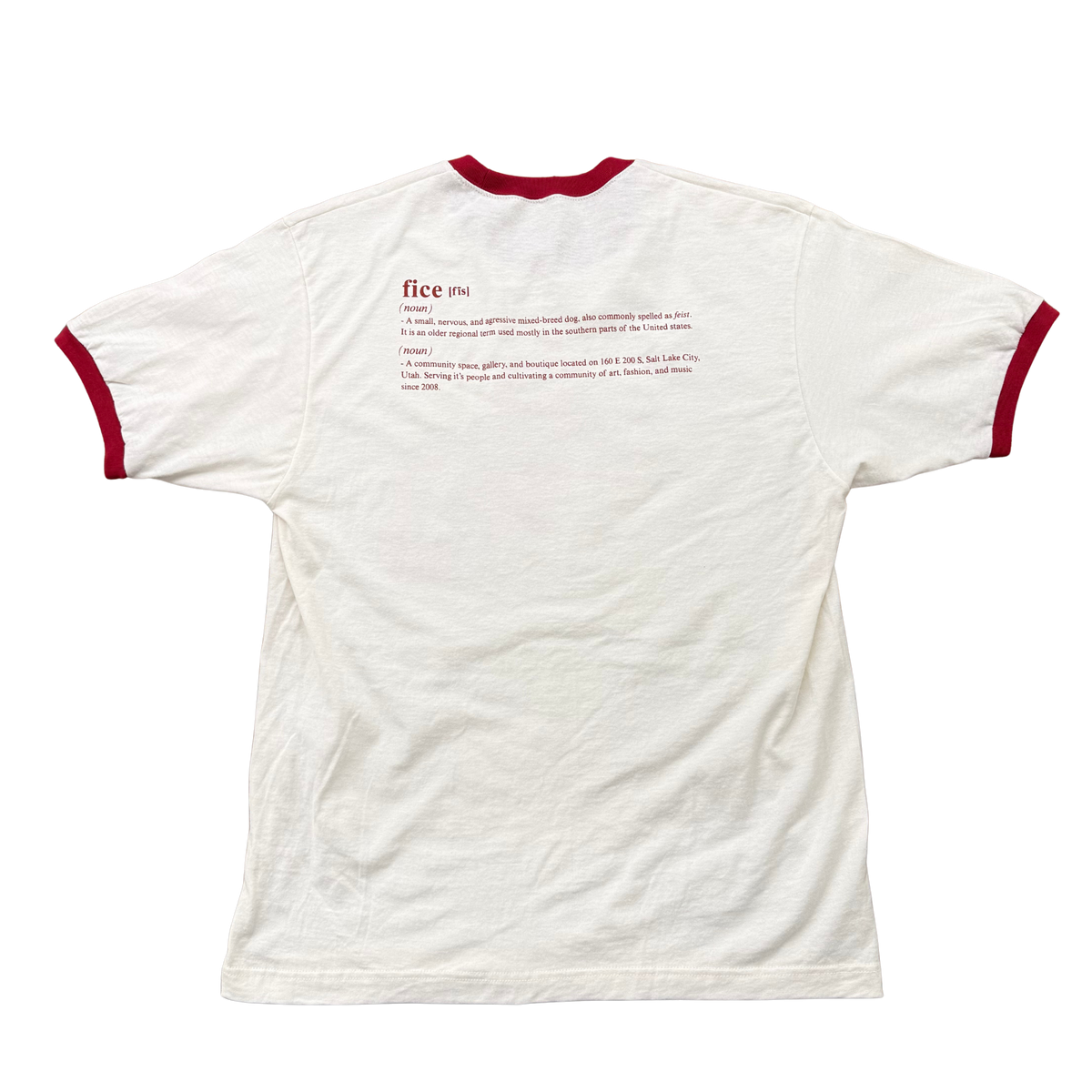 FICE Definition Ringer - Vintage White/Red