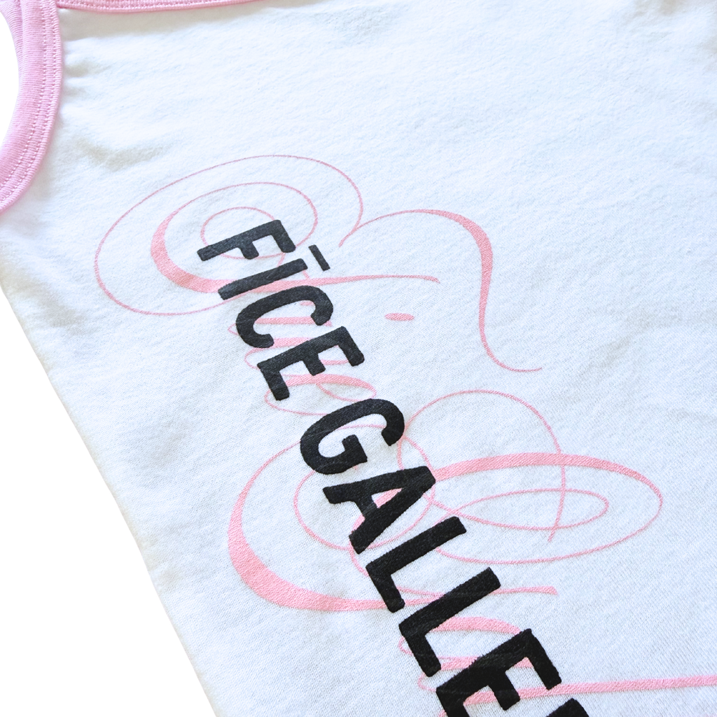 FICE "Big Baby" 2-Tone Spaghetti Tank - Pink/White