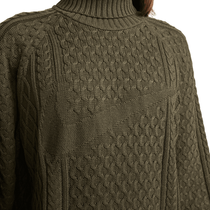 Men's Nike Life Cable Knit Turtleneck Sweater - Cargo Khaki